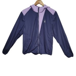 Spyder Blue And Purple Windbreaker Jacket Size Small Flawed